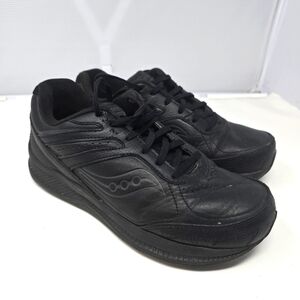 Saucony Echelon Walker 3 Shoes Mens 9 W Black Leather Comfort‎ Walking S40201-2.